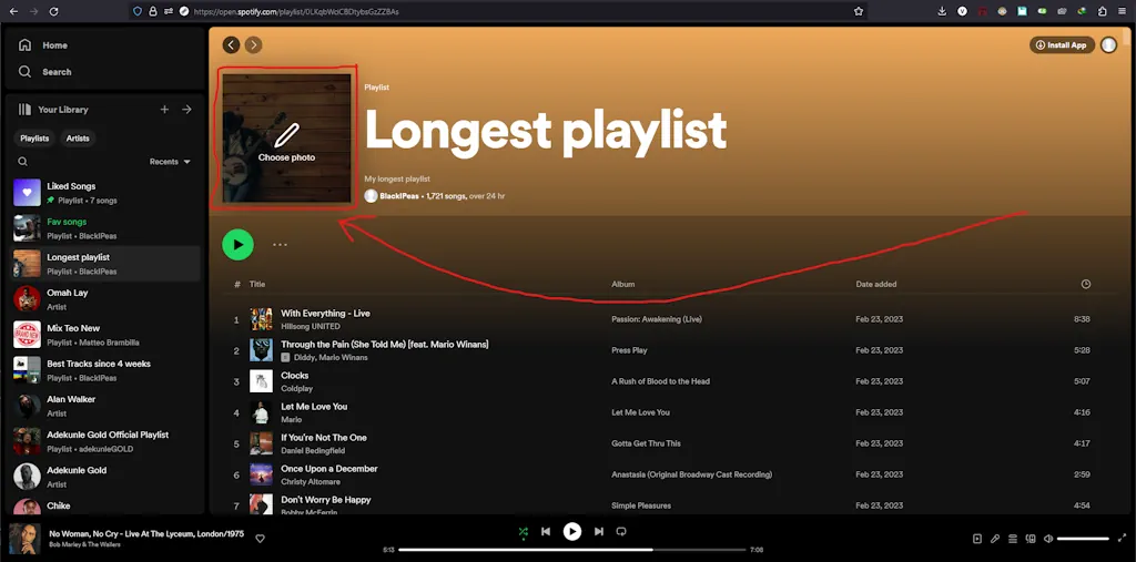 Image showing a number of Spotify playlists