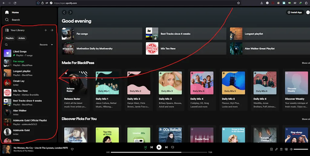 Image showing the Spotify website